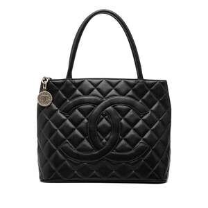Chanel Medallion Tote Quilted Caviar #256244C21B